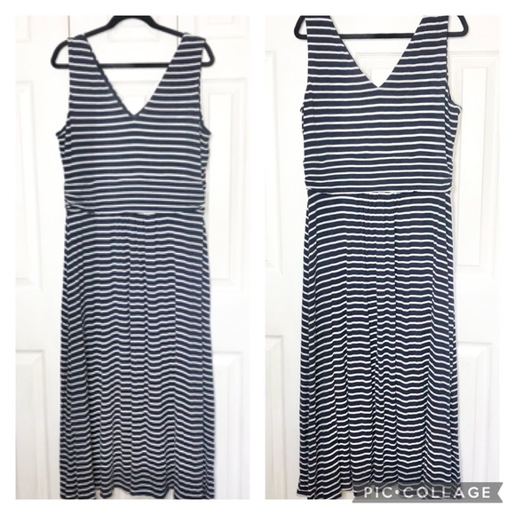 Boden Sienna jersey knit maxi dress, navy/ white stripes, JO614 - mordernwear.com Boden Sienna jersey knit maxi dress, navy/ white stripes, JO614 - mordernwear.com